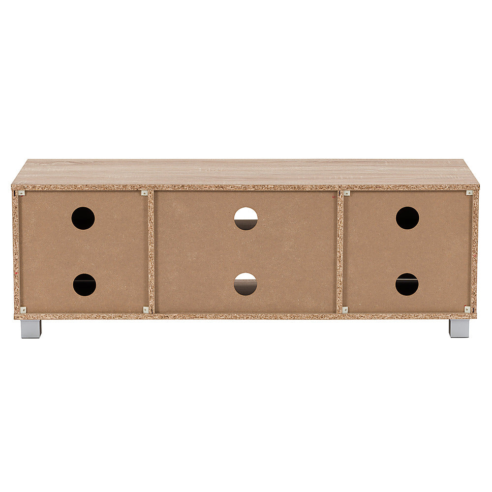 CorLiving - Hollywood Wood Grain TV Stand with Doors for Most TVs up to 55" - White and Brown_9