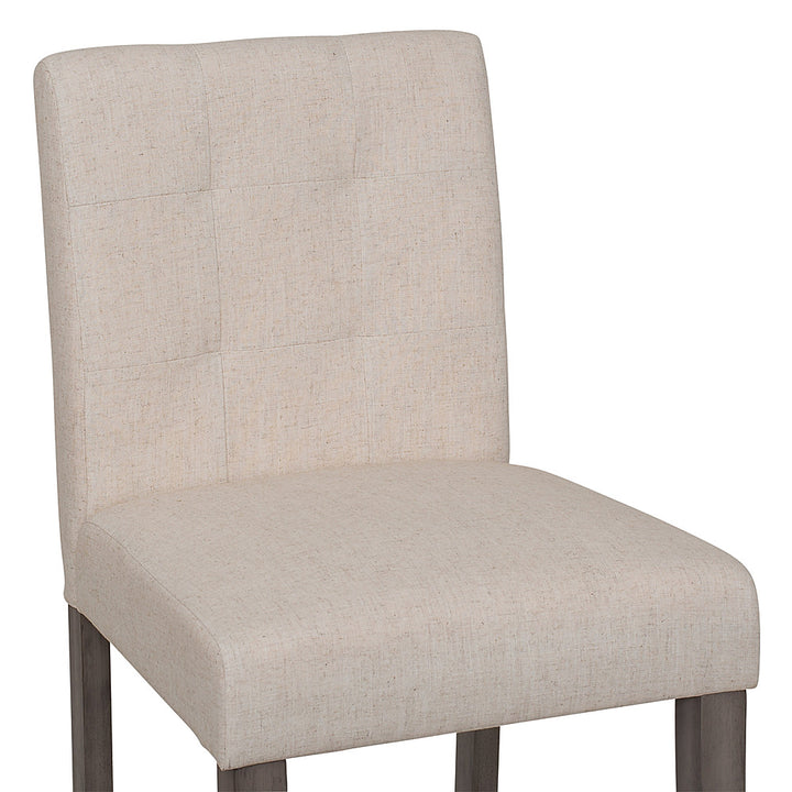 CorLiving - Leila Fabric Square Tufted Counter Height Barstool - Beige_6