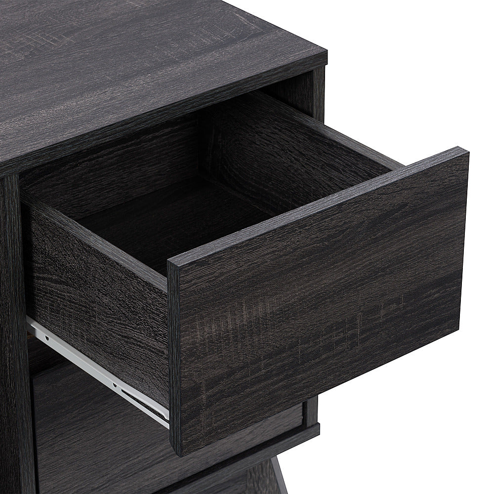CorLiving - Hollywood Wood Grain TV Stand with Drawers for Most TVs up to 55" - Dark Grey_7