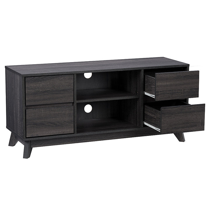 CorLiving - Hollywood Wood Grain TV Stand with Drawers for Most TVs up to 55" - Dark Grey_4
