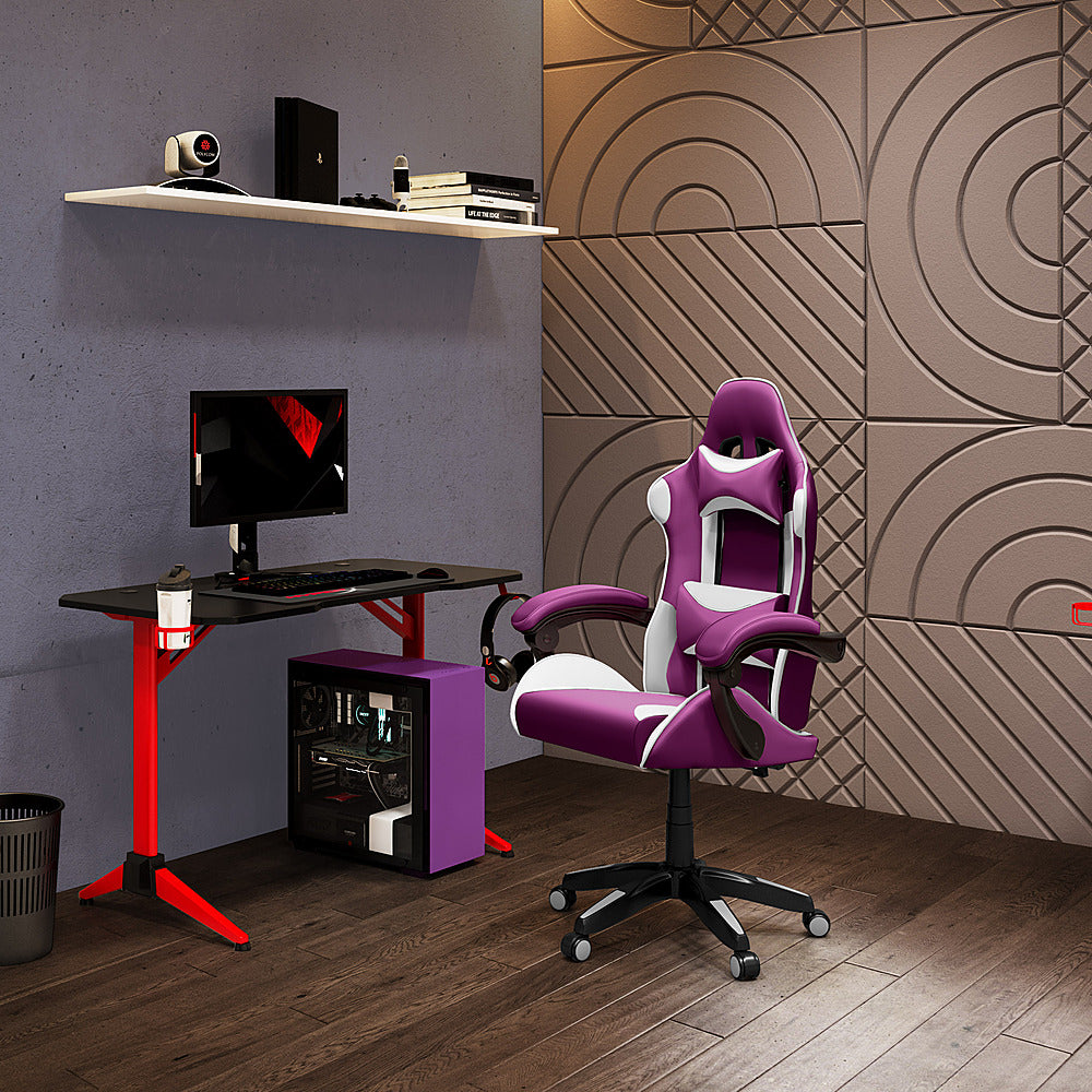 CorLiving - Ravagers Gaming Chair - Purple and White_2