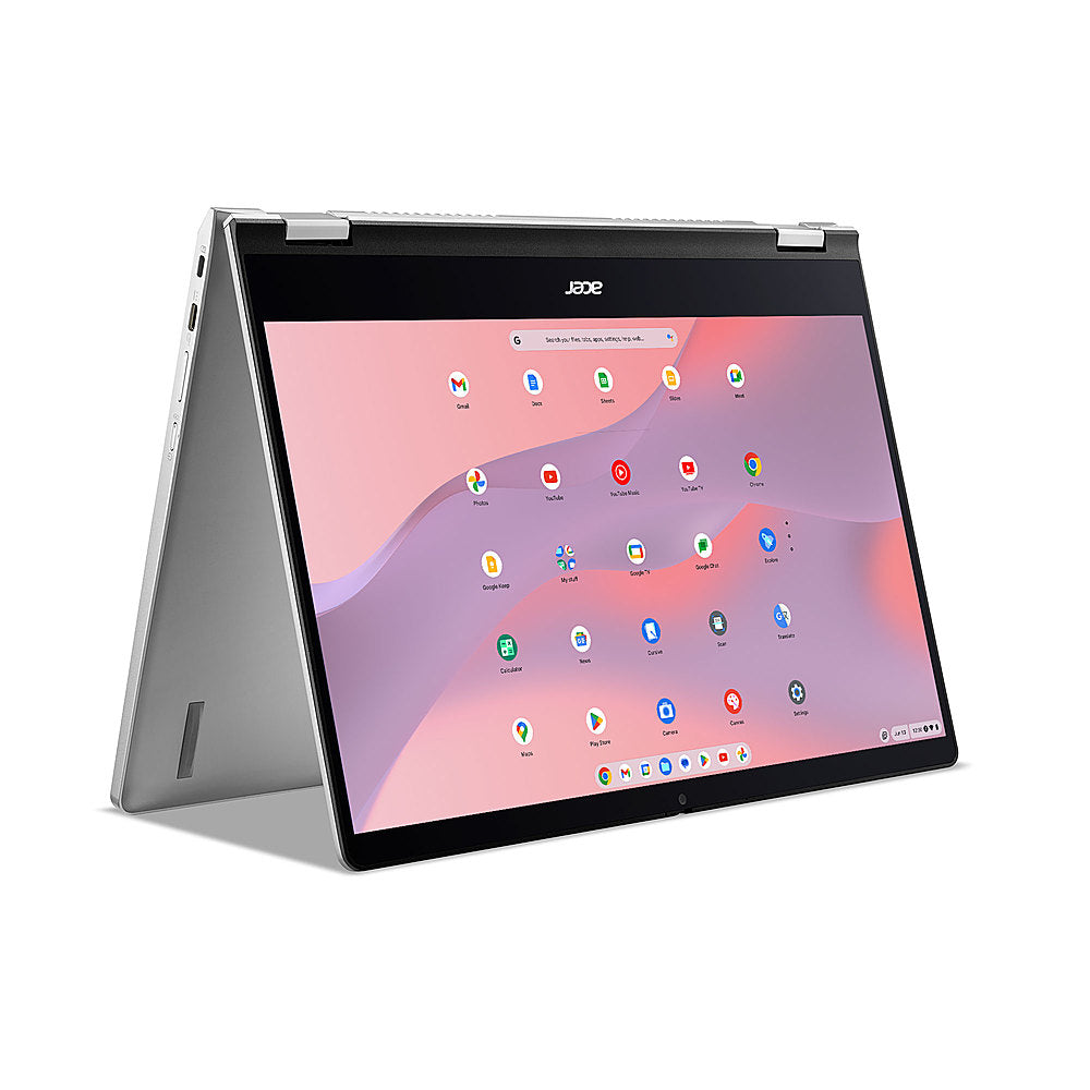 Acer - Chromebook Spin 514 14.0" FHD IPS Touch Display Laptop- AMD Ryzen 5 5625C Hexa-Core-8GB LPDDR4X Memory- 128GB eMMC - Sparkly Silver_4