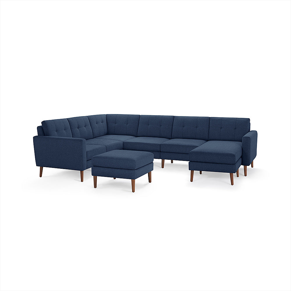 Burrow - Mid-Century Nomad 6-Seat Corner Sectional with Chaise and Ottoman - Navy Blue_0