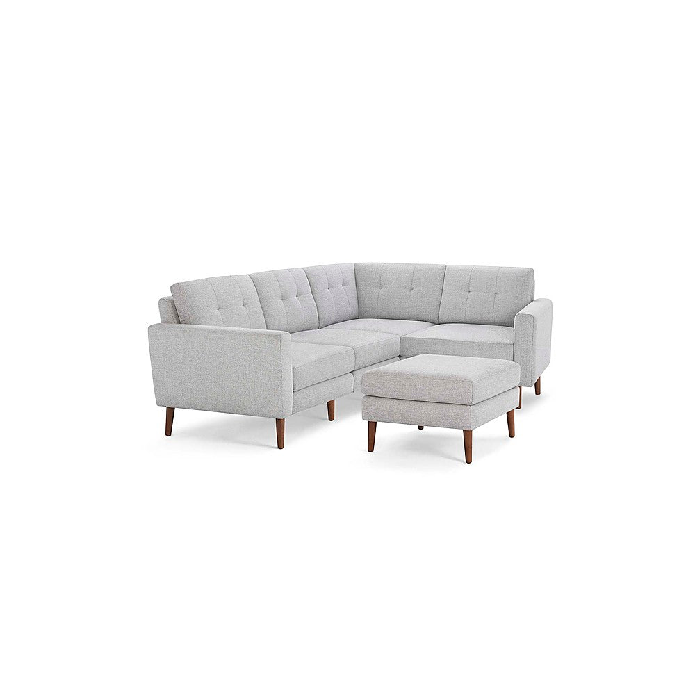 Burrow - Mid-Century Nomad 4-Seat Corner Sectional with Ottoman - Crushed Gravel_0