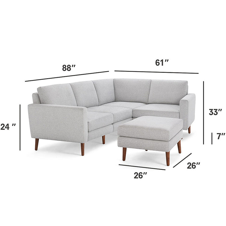 Burrow - Mid-Century Nomad 4-Seat Corner Sectional with Ottoman - Crushed Gravel_3