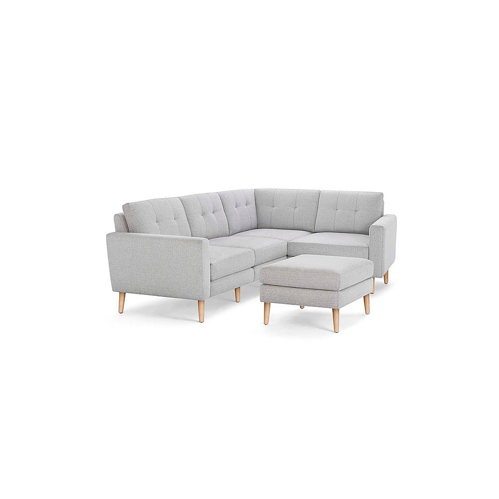 Burrow - Mid-Century Nomad 4-Seat Corner Sectional with Ottoman - Crushed Gravel_0