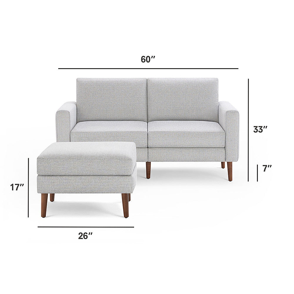 Burrow - Mid-Century Nomad Loveseat with Ottoman - Charcoal_4