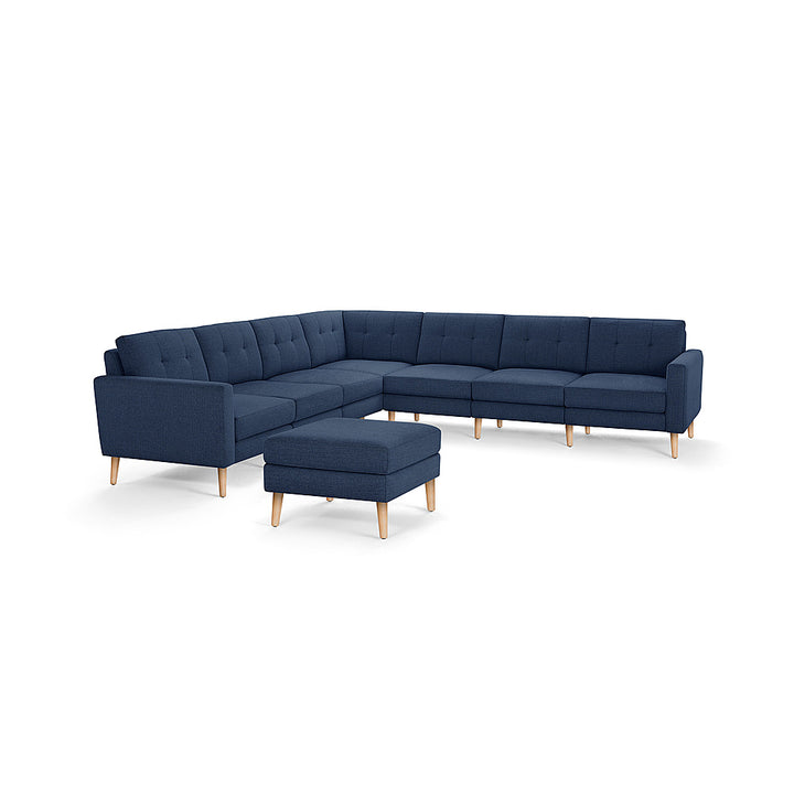 Burrow - Mid-Century Nomad 7-Seat Corner Sectional with Ottoman - Navy Blue_0