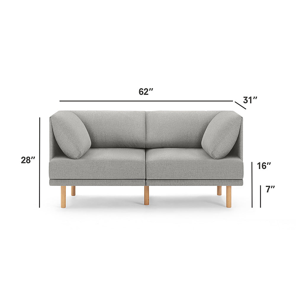 Burrow - Contemporary Range 2-Seat Sofa - Heather Charcoal_7