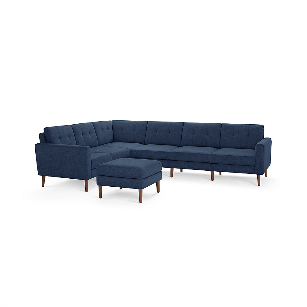 Burrow - Mid-Century Nomad 6-Seat Corner Sectional with Ottoman - Navy Blue_0