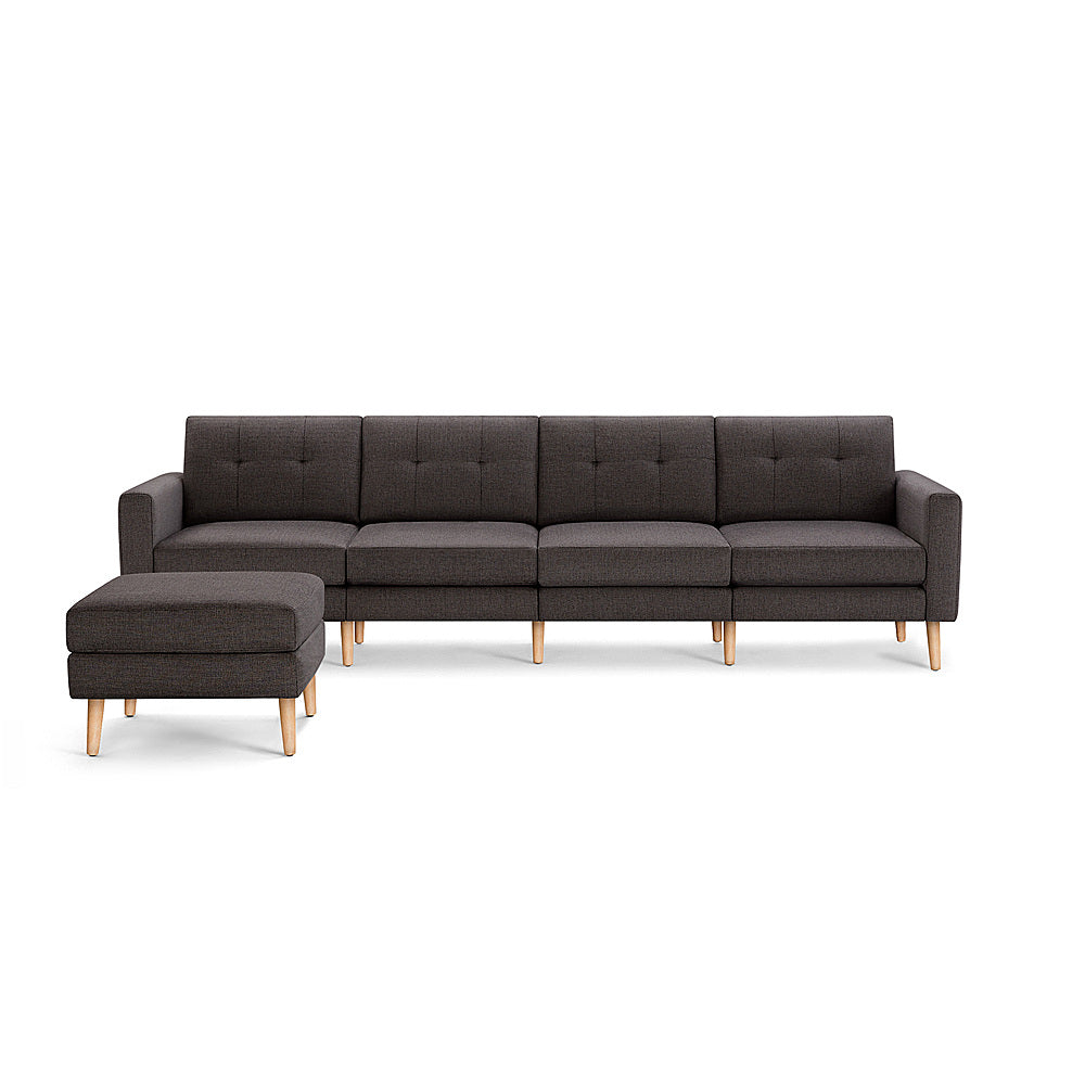 Burrow - Mid-Century Nomad King Sofa with Ottoman - Charcoal_0