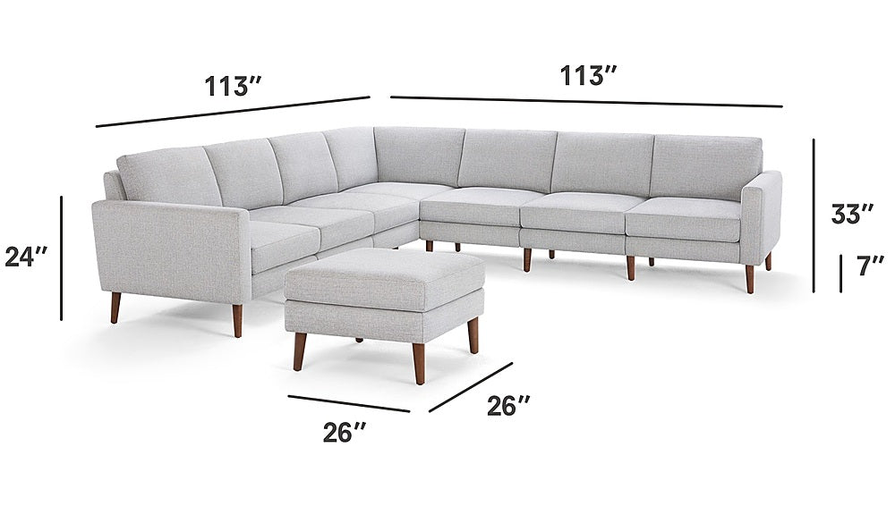 Burrow - Mid-Century Nomad 7-Seat Corner Sectional with Ottoman - Crushed Gravel_4