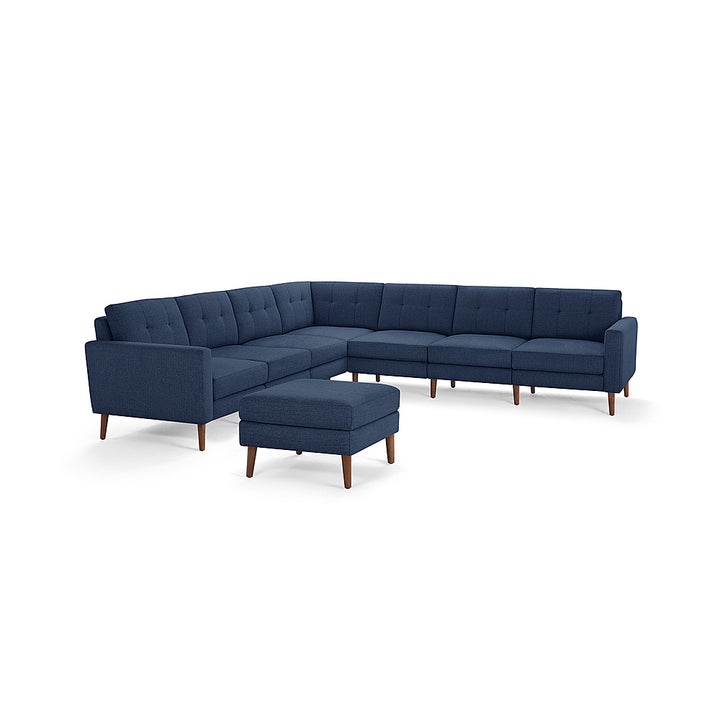 Burrow - Mid-Century Nomad 7-Seat Corner Sectional with Ottoman - Navy Blue_0