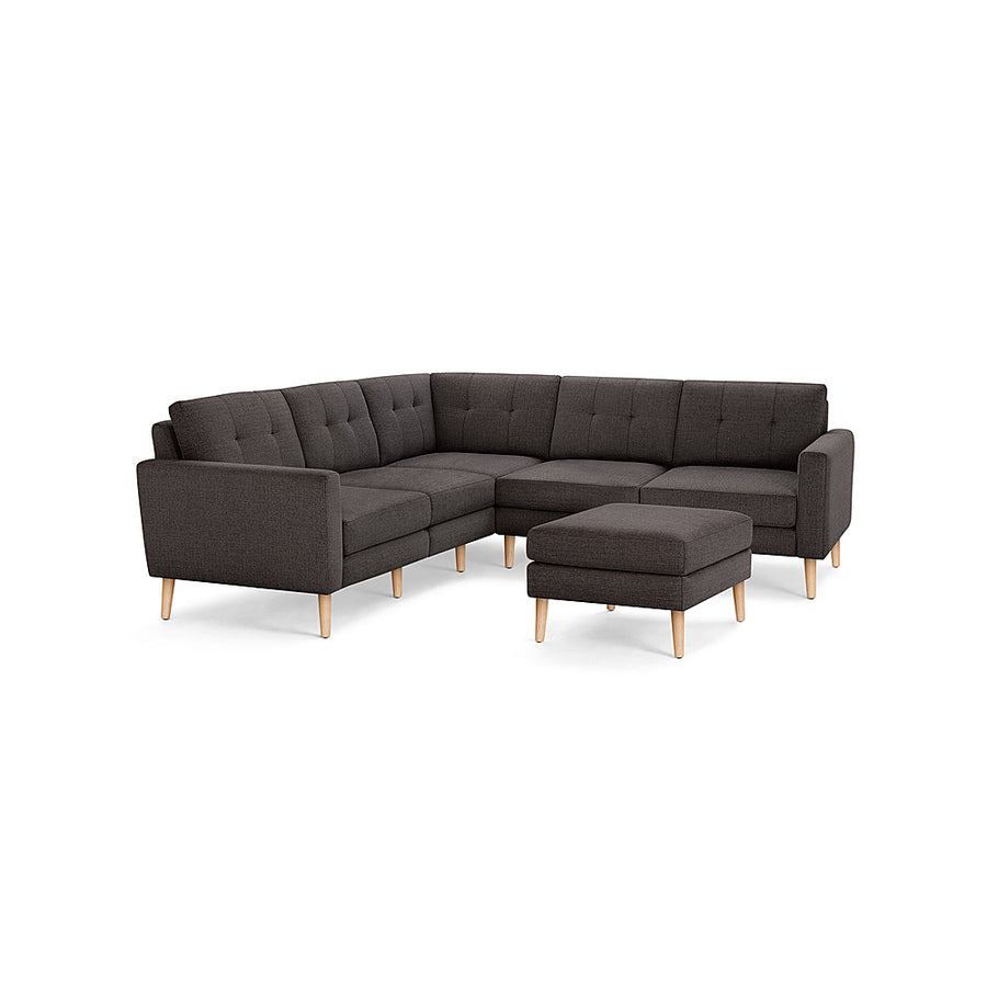 Burrow - Mid-Century Nomad 5-Seat Corner Sectional with Ottoman - Charcoal_0