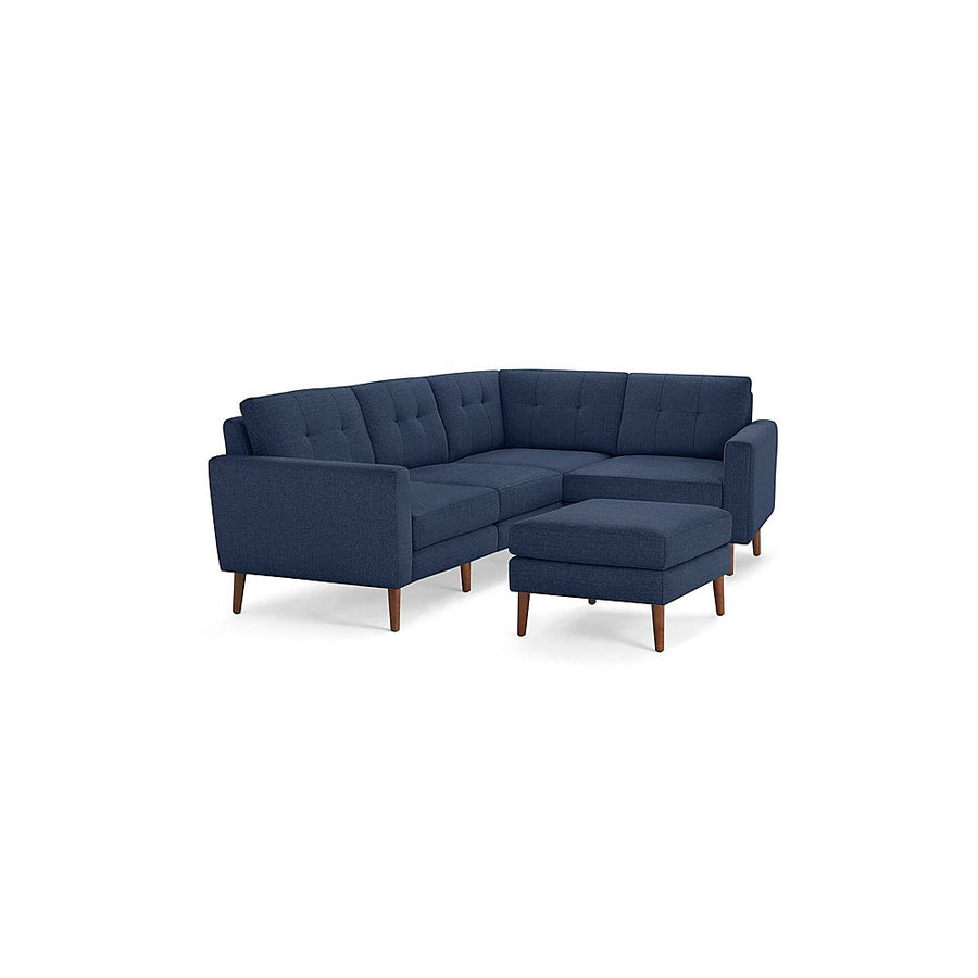 Burrow - Mid-Century Nomad 4-Seat Corner Sectional with Ottoman - Navy Blue_0