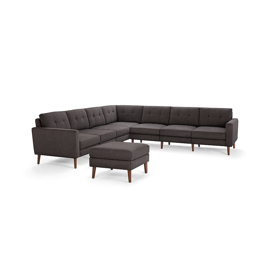 Burrow - Mid-Century Nomad 7-Seat Corner Sectional with Ottoman - Charcoal_0