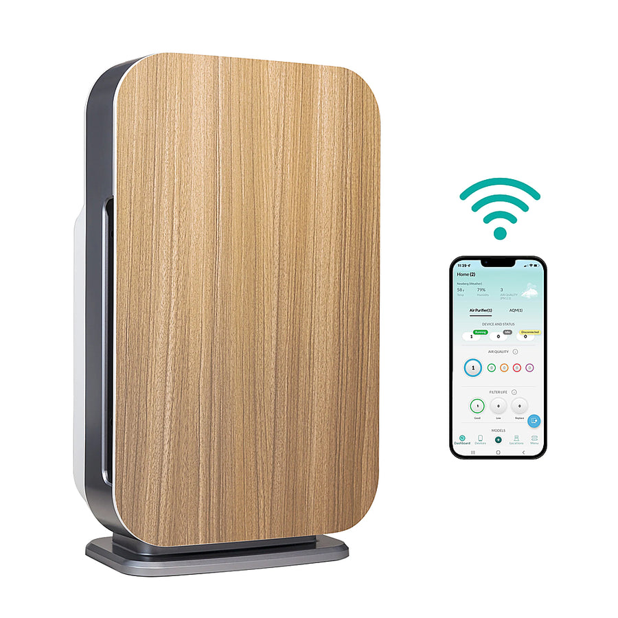 Alen - BreatheSmart 45i Air Purifier with Fresh, True HEPA Filter for Allergens, Mold, Germs and Odors - 800 SqFt - Oak_0
