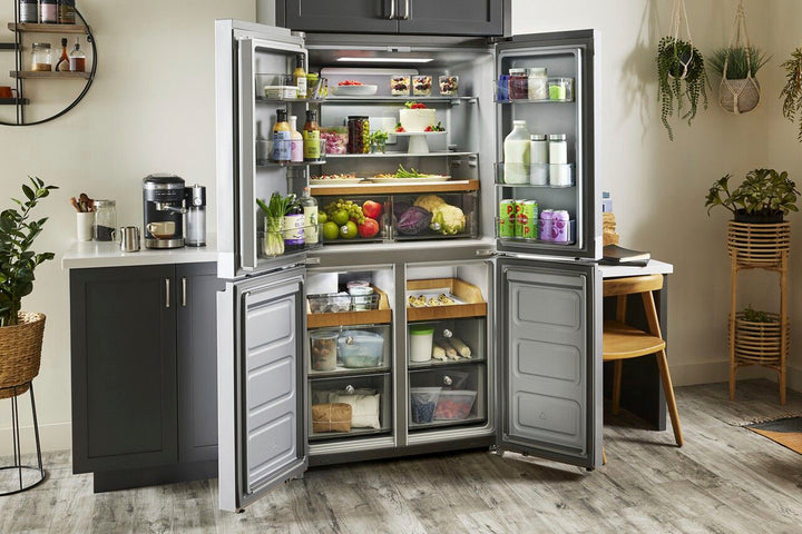 KitchenAid - 19.4 Cu. Ft. Bottom-Freezer 4-Door French Door Refrigerator - PrintShield Finish Stainless Steel_12