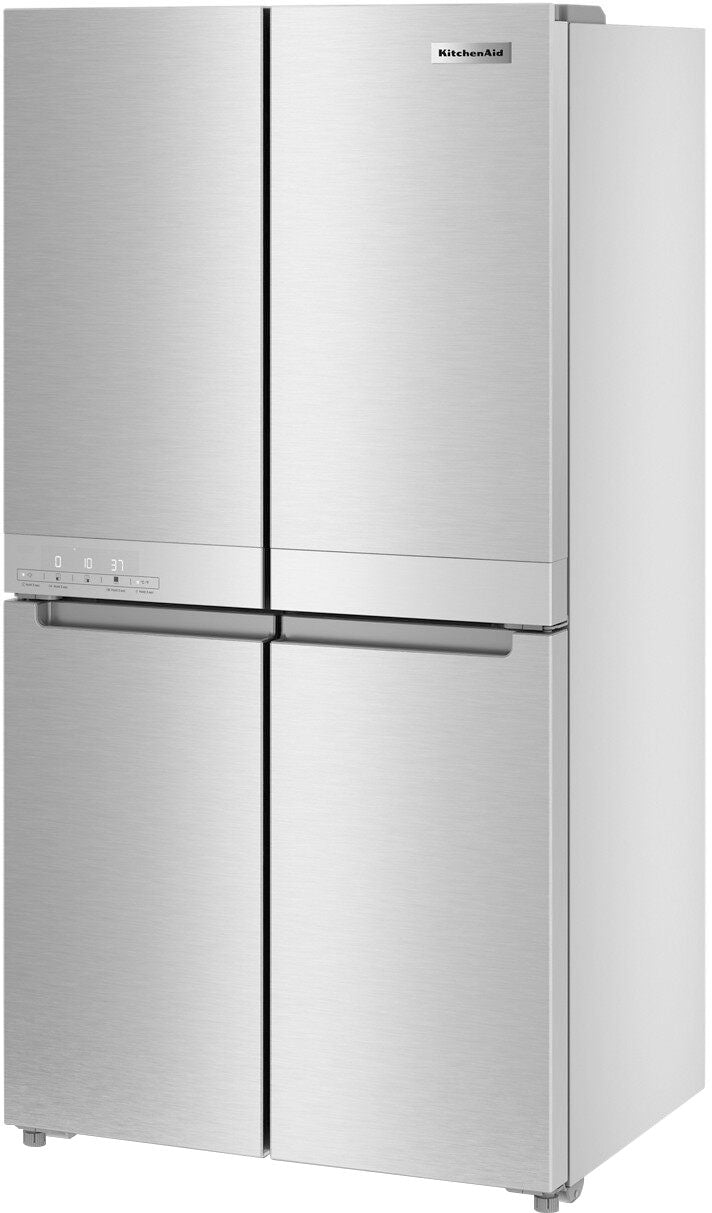 KitchenAid - 19.4 Cu. Ft. Bottom-Freezer 4-Door French Door Refrigerator - PrintShield Finish Stainless Steel_2