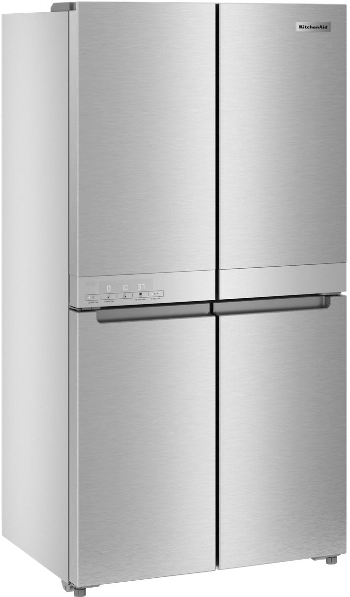 KitchenAid - 19.4 Cu. Ft. Bottom-Freezer 4-Door French Door Refrigerator - PrintShield Finish Stainless Steel_3