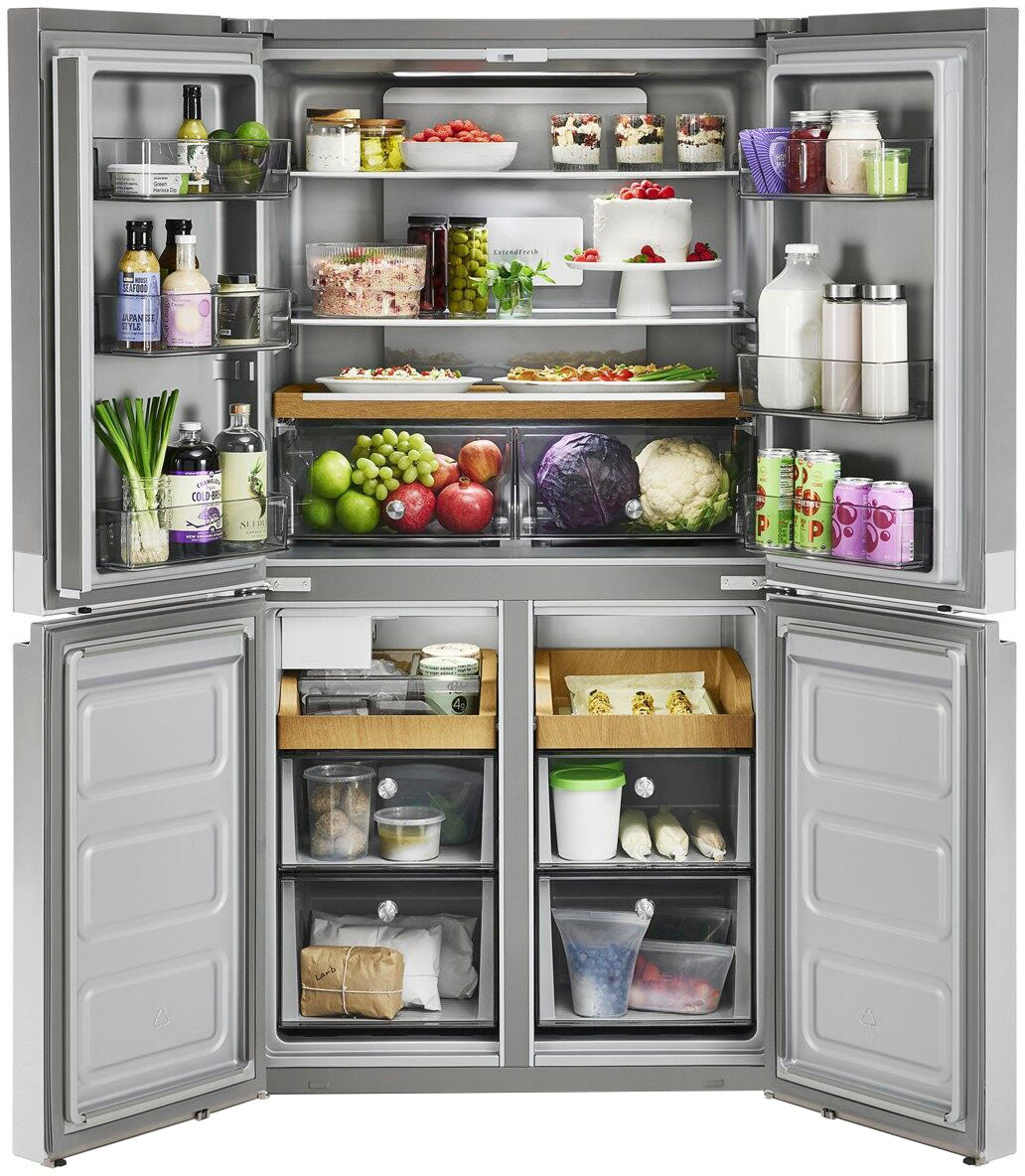 KitchenAid - 19.4 Cu. Ft. Bottom-Freezer 4-Door French Door Refrigerator - PrintShield Finish Stainless Steel_7