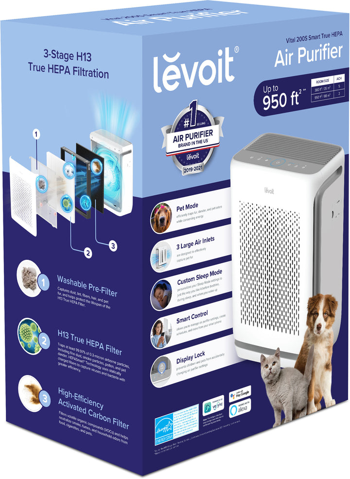 Levoit - Vital 200S Smart True HEPA Air Purifier - White/Grey_10