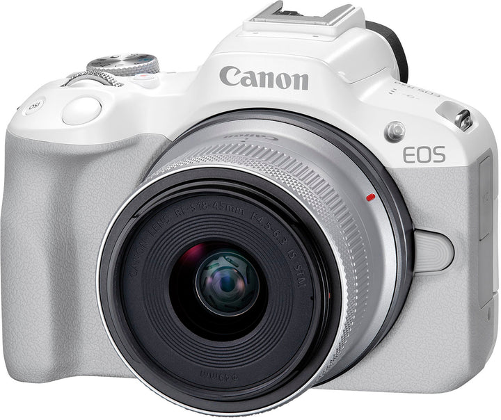 Canon - EOS R50 4K Video Mirrorless Camera with RF-S 18-45mm f/4.5-6.3 IS STM Lens - White_2