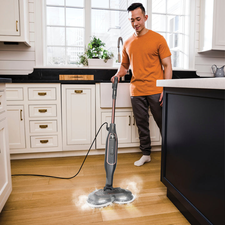 Shark - Steam & Scrub with Steam Blaster Technology Hard Floor Steam Mop - Gray, Rose Gold_4