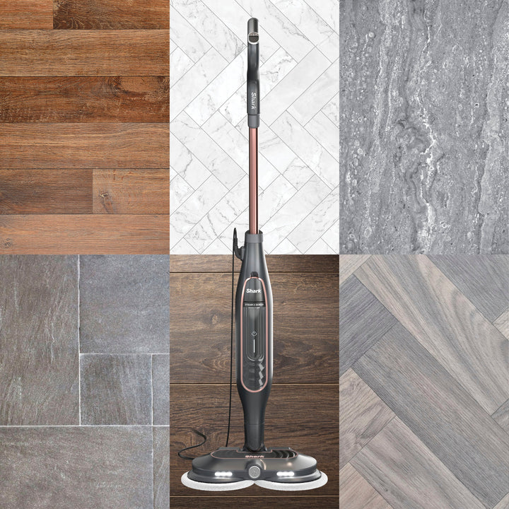 Shark - Steam & Scrub with Steam Blaster Technology Hard Floor Steam Mop - Gray, Rose Gold_3