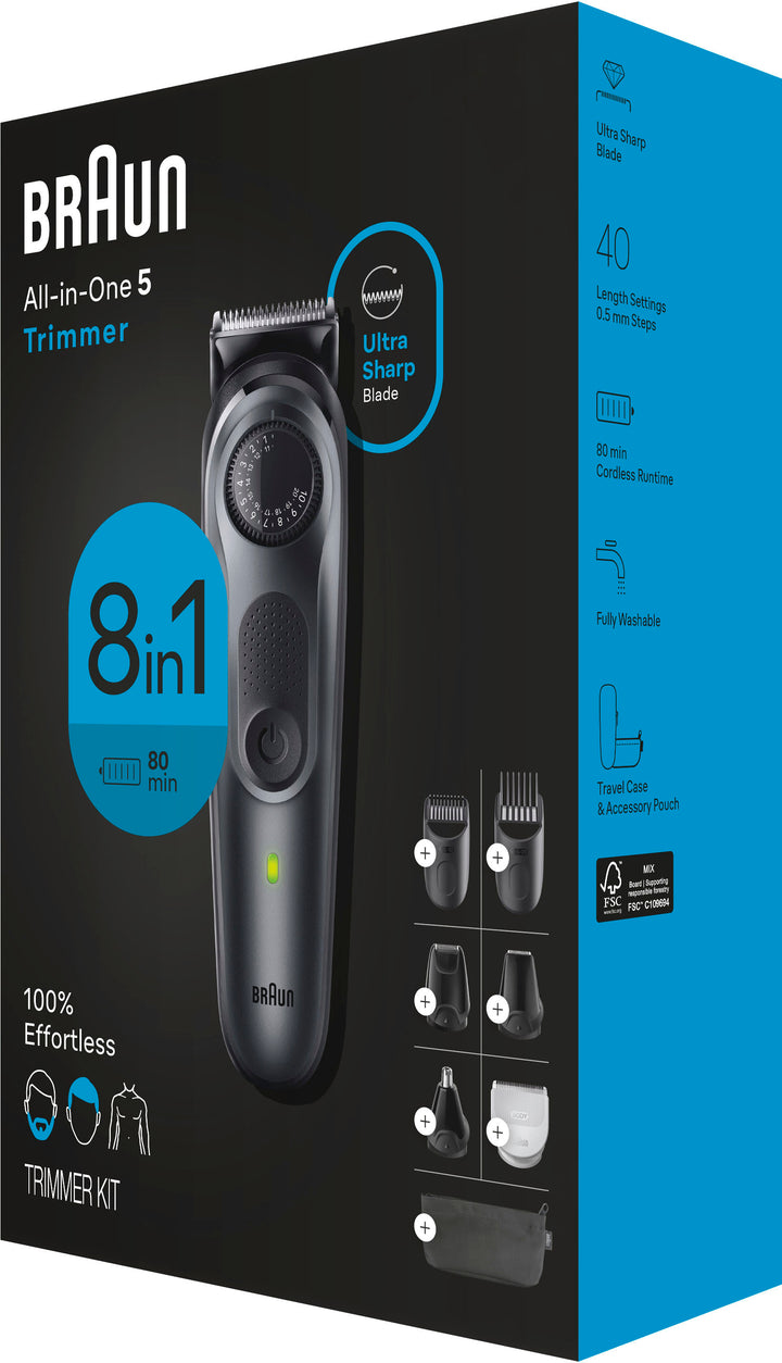 Braun - Series 5 5470 All-In-One Style Kit, 8-in-1 Grooming Kit with Beard Trimmer & More - Black_2