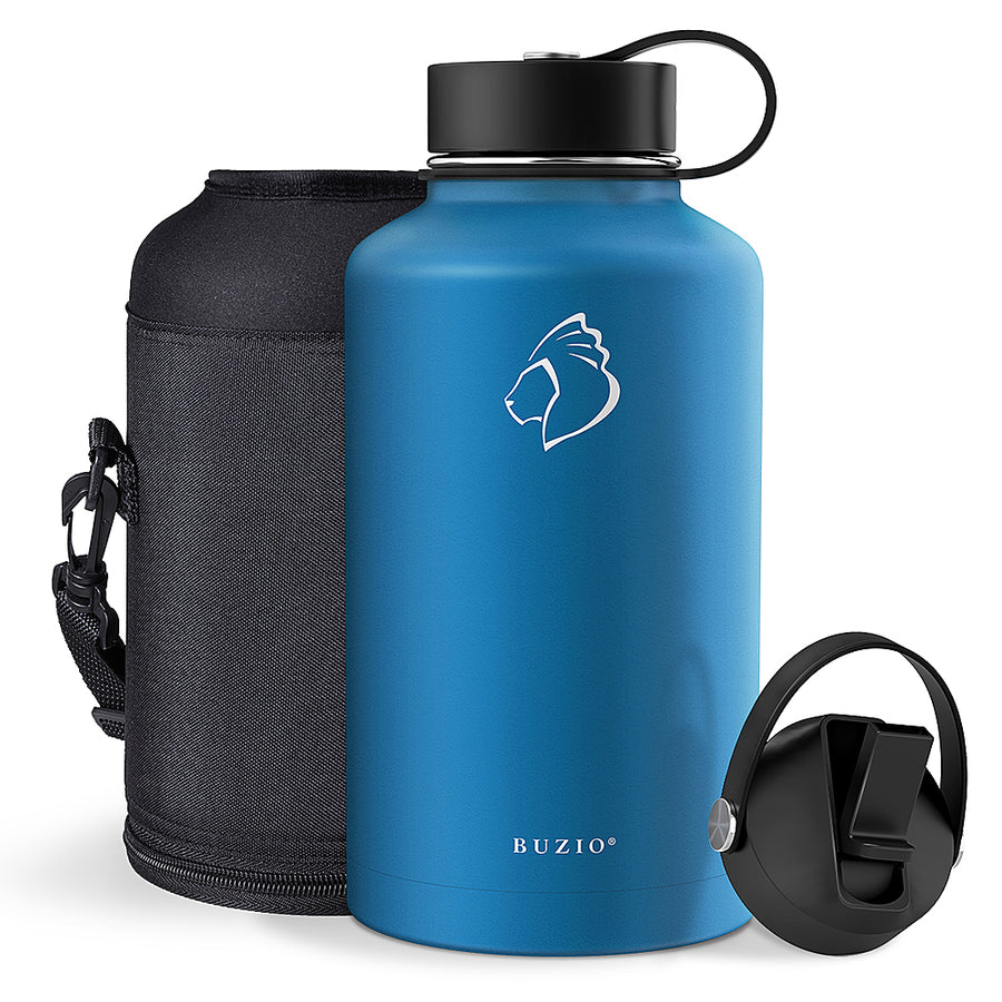 Buzio - Duet Series Insulated 64 oz Water Bottle with Straw Lid and Flex Lid - Cobalt_0
