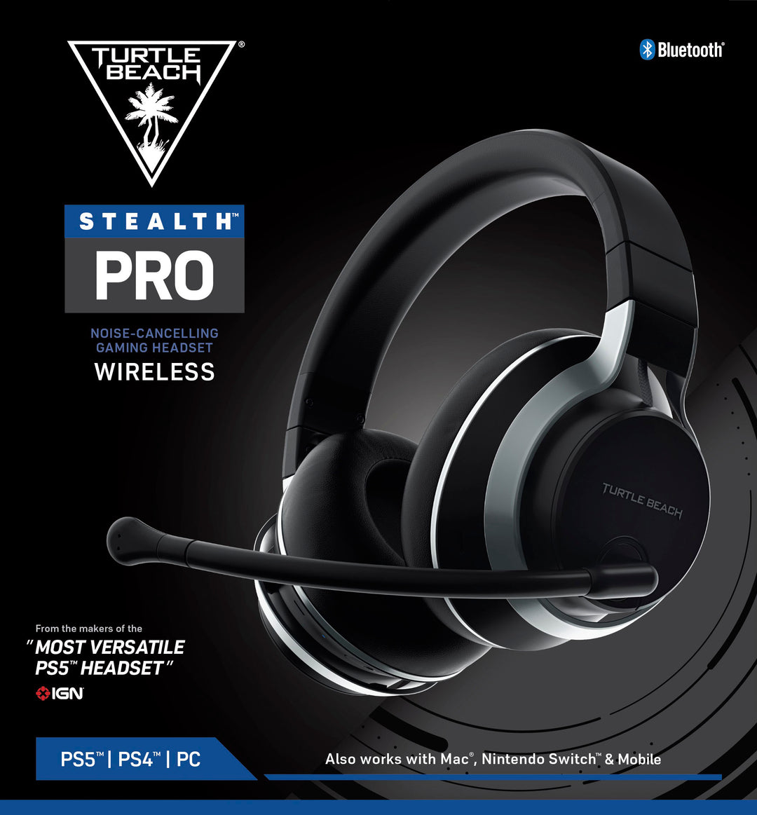 Turtle Beach - Stealth Pro Multiplatform Wireless Noise-Cancelling Gaming Headset for PS5, PS4, Switch and PC - Dual Batteries - Black_4