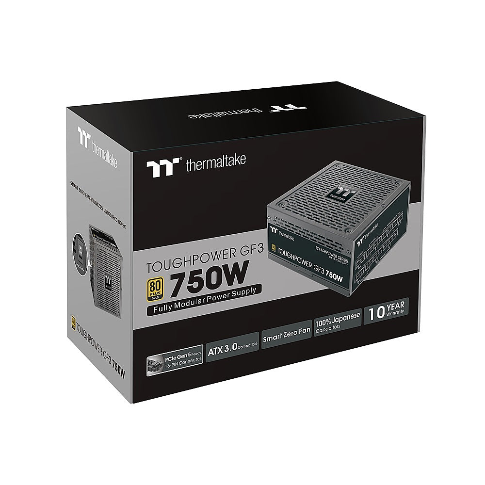 Thermaltake - Toughpower GF3 750W 80+ Gold PCIe Gen 5 ATX 3.0 Fully Modular Power Supply - Black_1