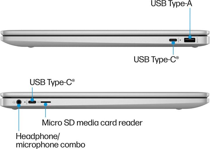 HP - 15.6" Chromebook - Intel Processor N200 - 8GB Memory - 64GB eMMC - Natural Silver_4