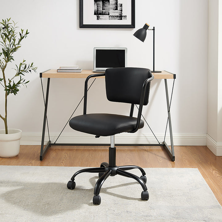 Walker Edison - Modern Office Chair with Arms - Black_9