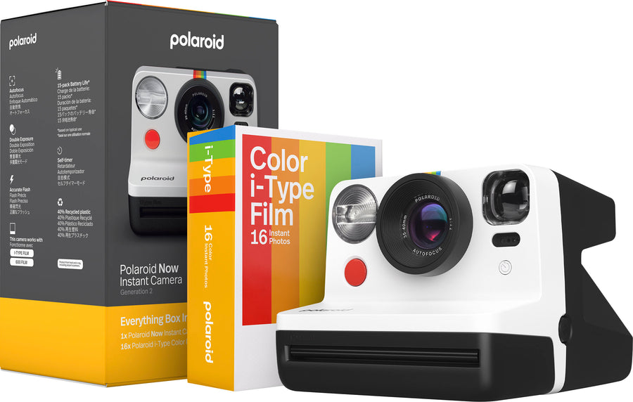 Polaroid - Now Instant Film Camera Bundle  Generation 2 - Black & White_0