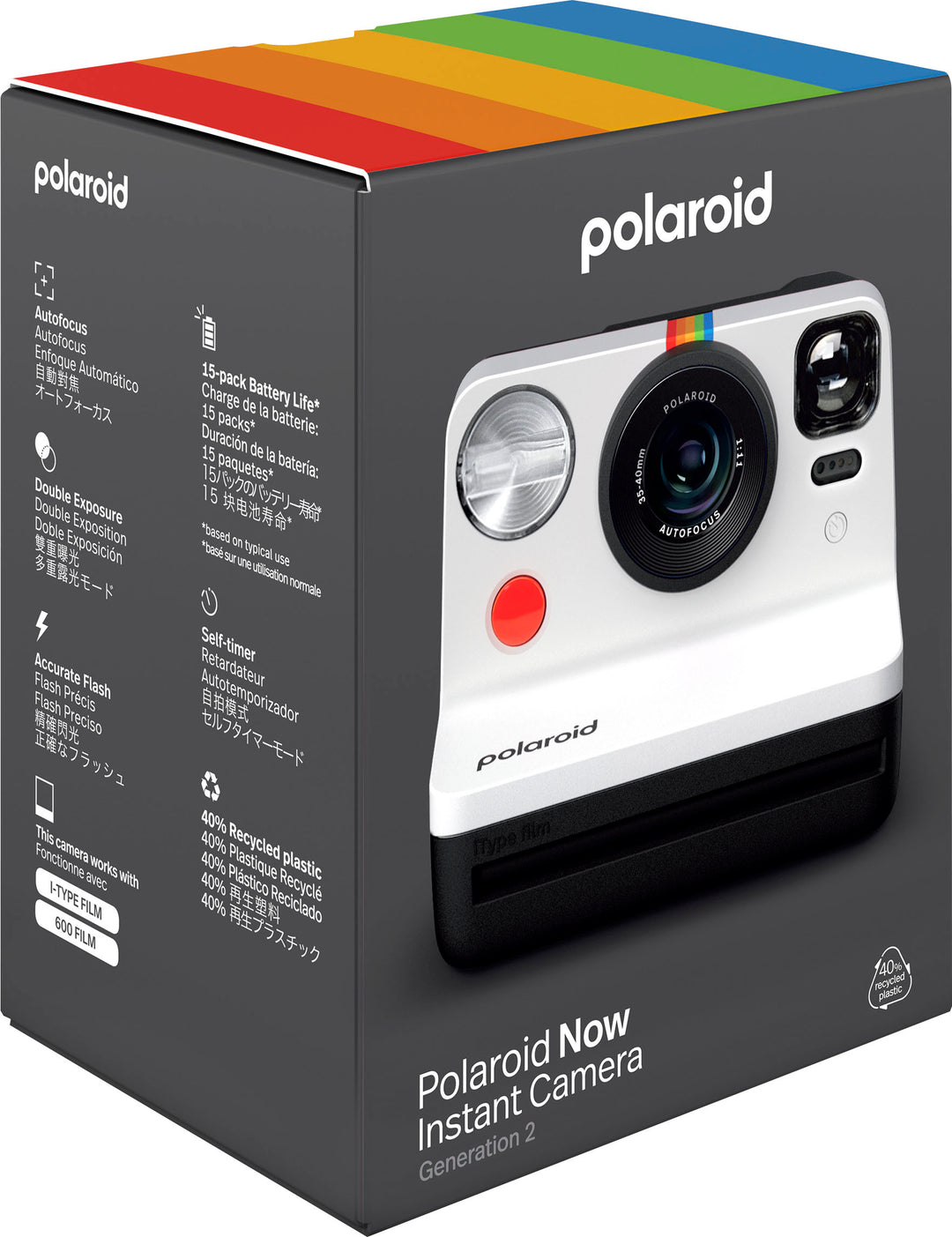 Polaroid - Now Instant Film Camera Generation 2 - Black & White_4