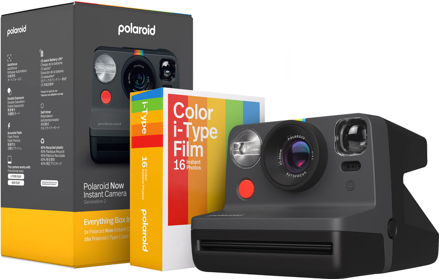 Polaroid - Now Instant Film Camera Bundle  Generation 2 - Black_0