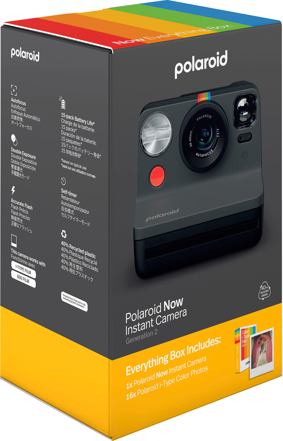 Polaroid - Now Instant Film Camera Bundle  Generation 2 - Black_5