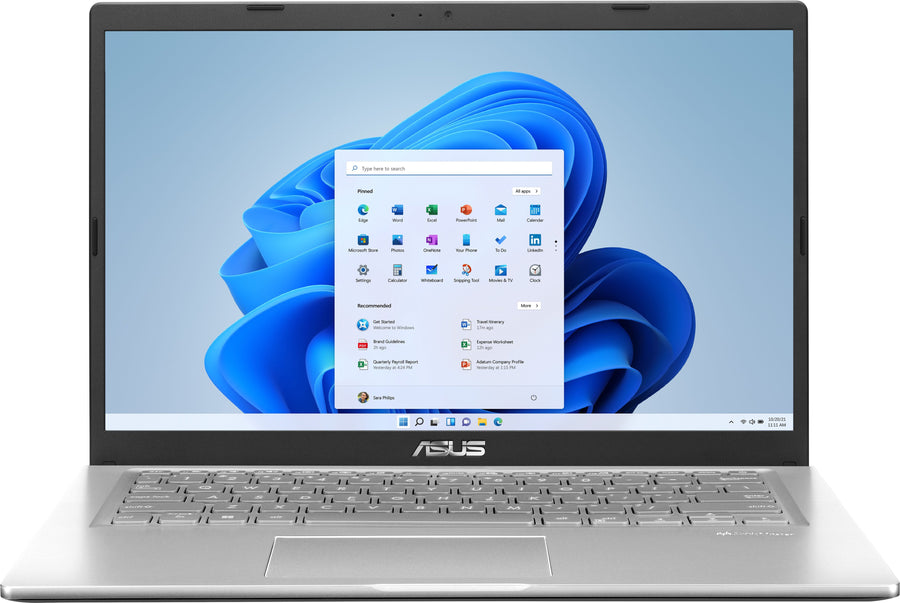 ASUS - Vivobook 14" Laptop - Intel Core 11th Gen i3 with 8GB Memory - 128GB SSD - Transparent Silver_0