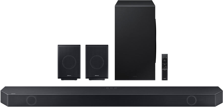 Samsung Q-series 11.1.4 ch. Wireless Dolby Atmos Soundbar + Rear Speakers w/  Q-Symphony - Titan Black_0