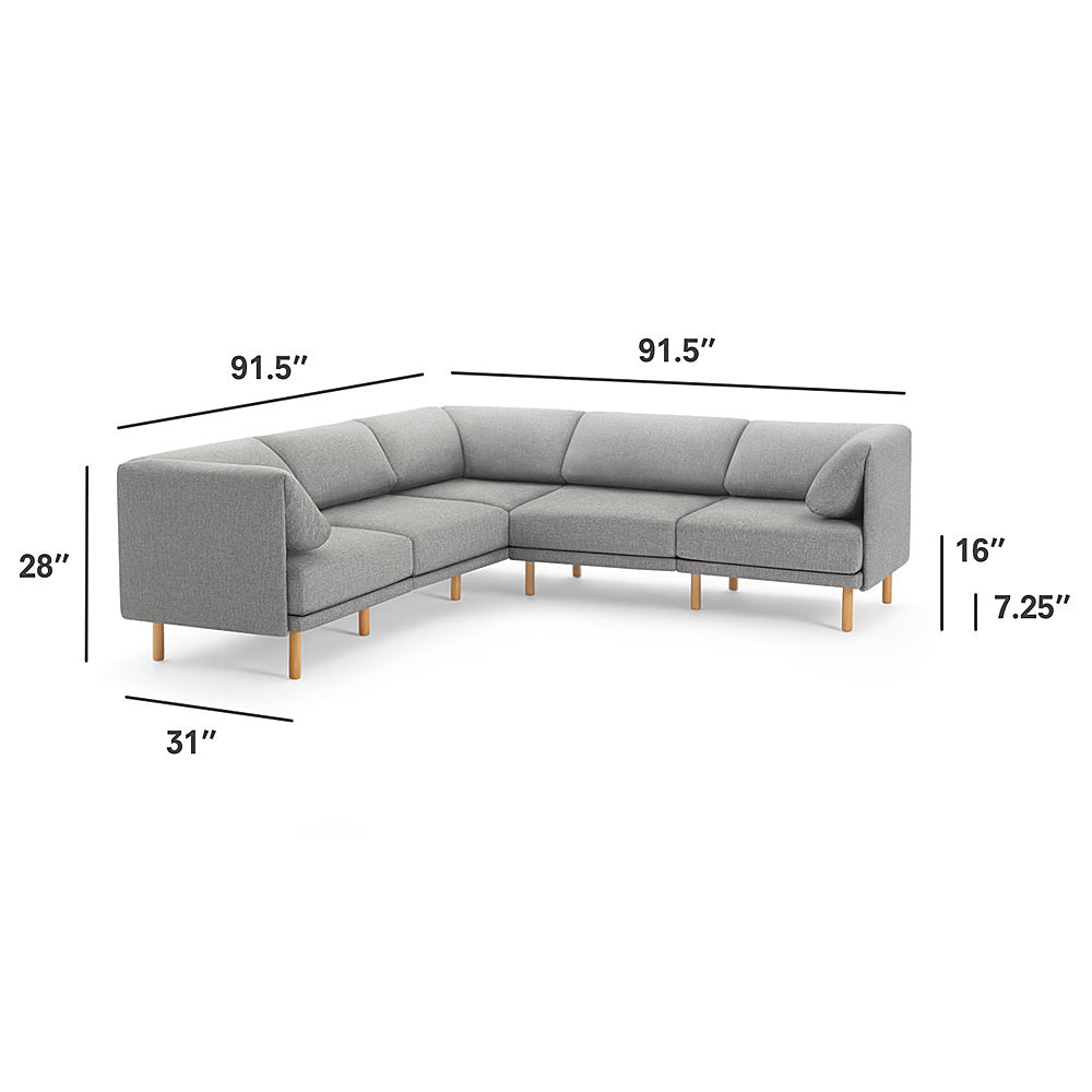 Burrow - Contemporary Range 5-Seat Sectional - Stone Gray_7