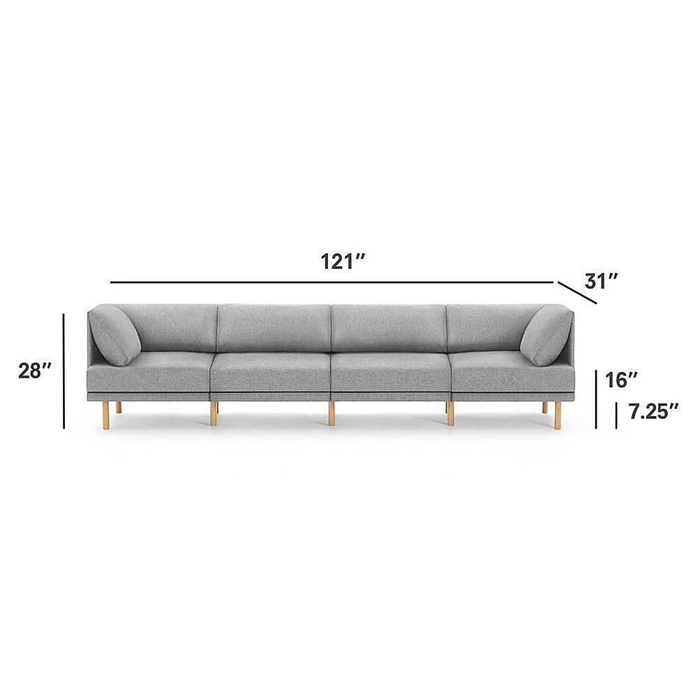 Burrow - Contemporary Range 4-Seat Sofa - Heather Charcoal_7