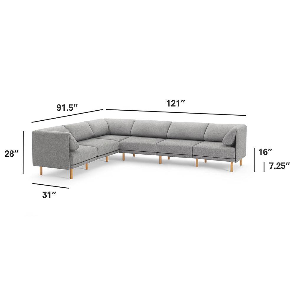 Burrow - Contemporary Range 6-Seat Sectional - Stone Gray_7