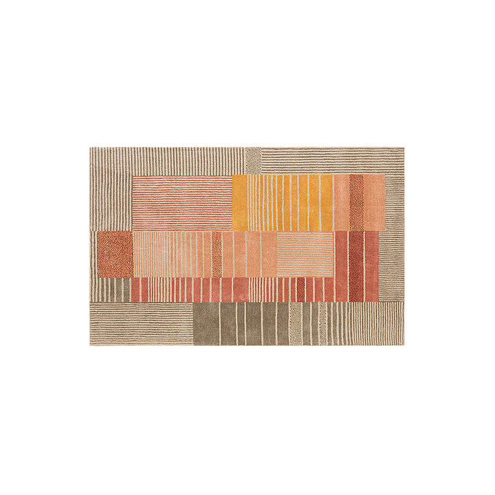 Burrow - Prairie Modern Rug  5' x 8' - Rust Palette_0