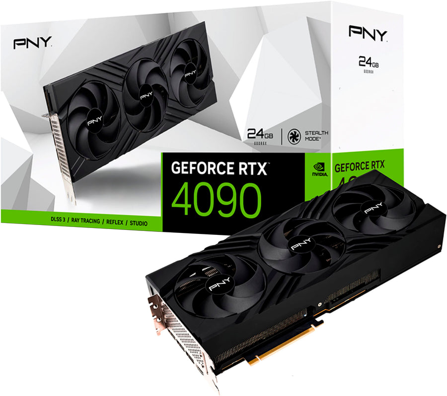 PNY - NVIDIA GeForce RTX 4090 24GB GDDR6X PCI Express 4.0 Graphics Card with Triple Fan and DLSS 3 - Black_0