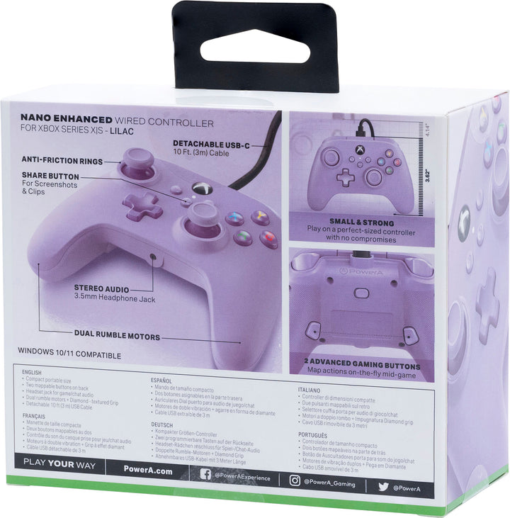 PowerA - Nano Enhanced Wired Controller for Xbox Series X|S - Lilac_5