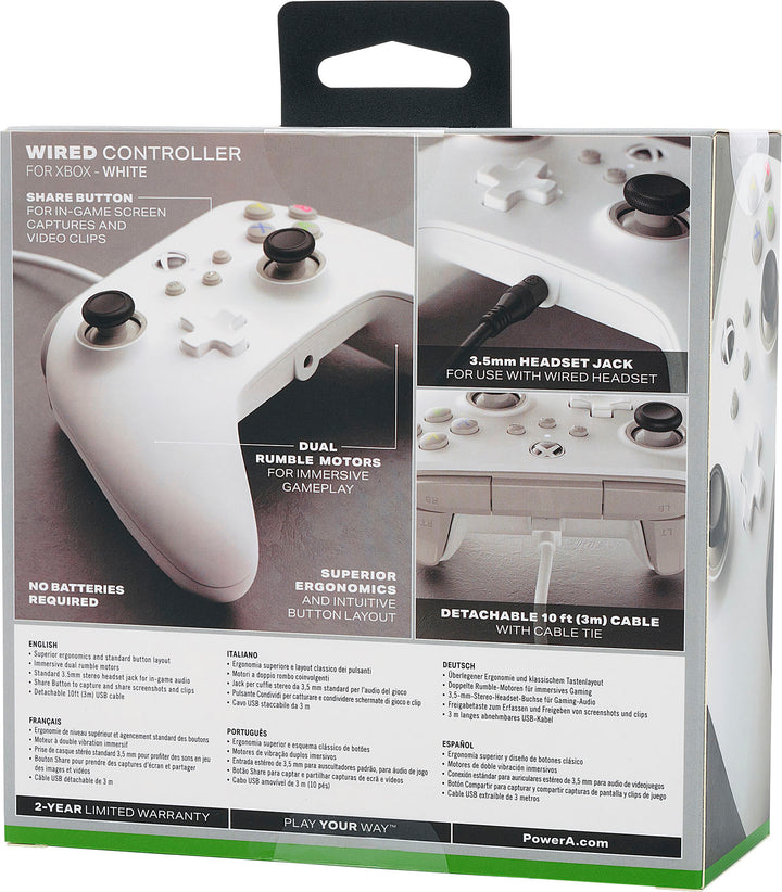 PowerA - Wired Controller for Xbox Series X|S - White_4