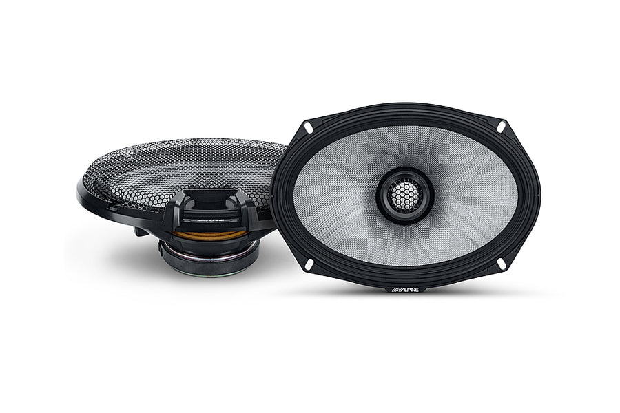 Alpine - R-Series 6x9" 2-Way Hi-Resolution Coax Car Speakers with Glass Fiber Reinforced Cone (Pair) - Black_0