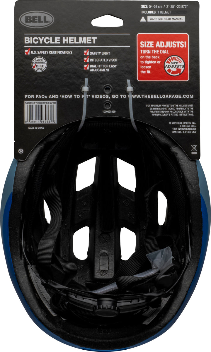 Bell - Nixon Youth Commuter Hybrid Bike Helmet - Blue-Grey Halftone_4